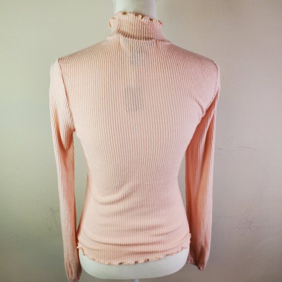 American Rag Juniors Blush Ribbed Mock Neck Top S - Picture 7 of 9